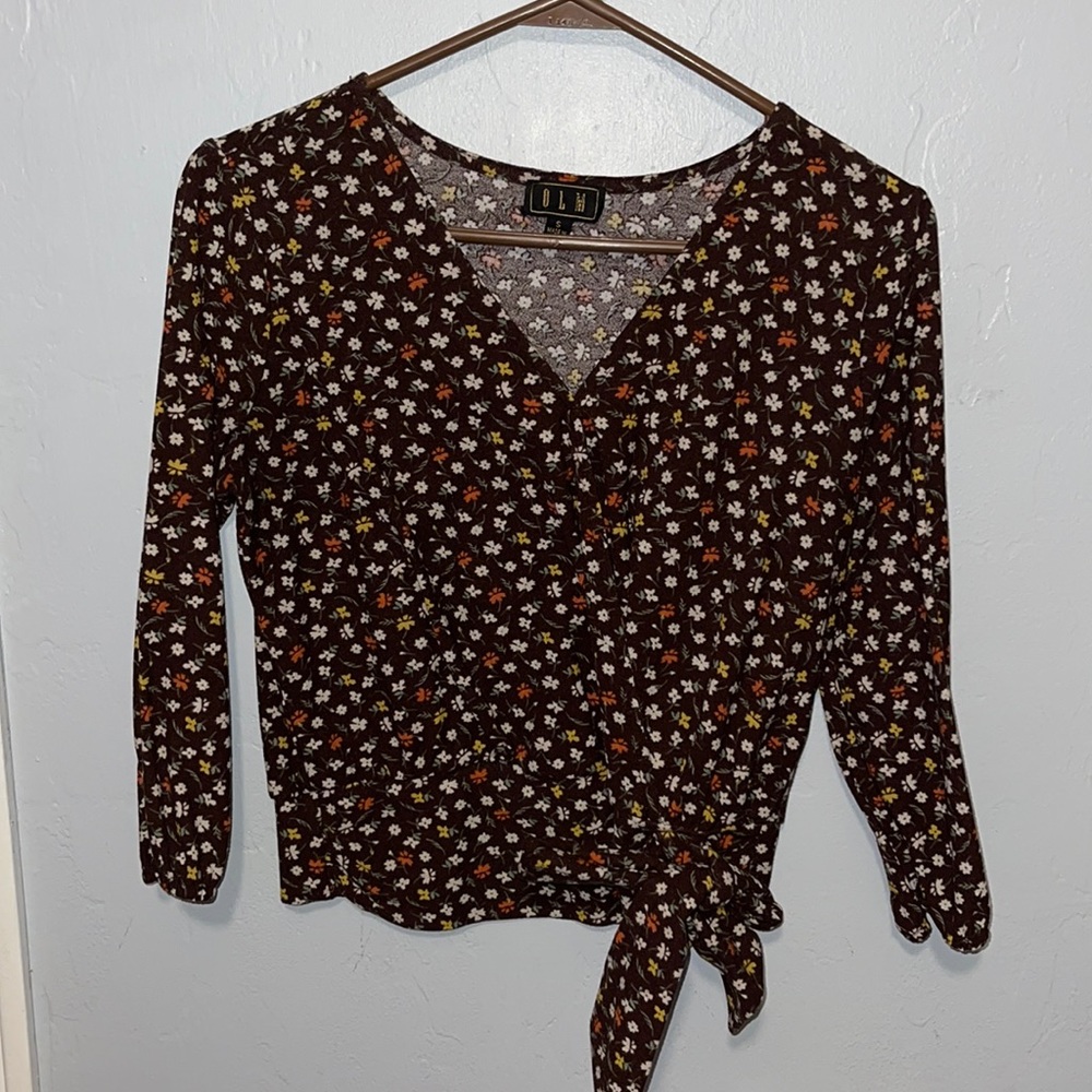 Brown half sleeve shirt